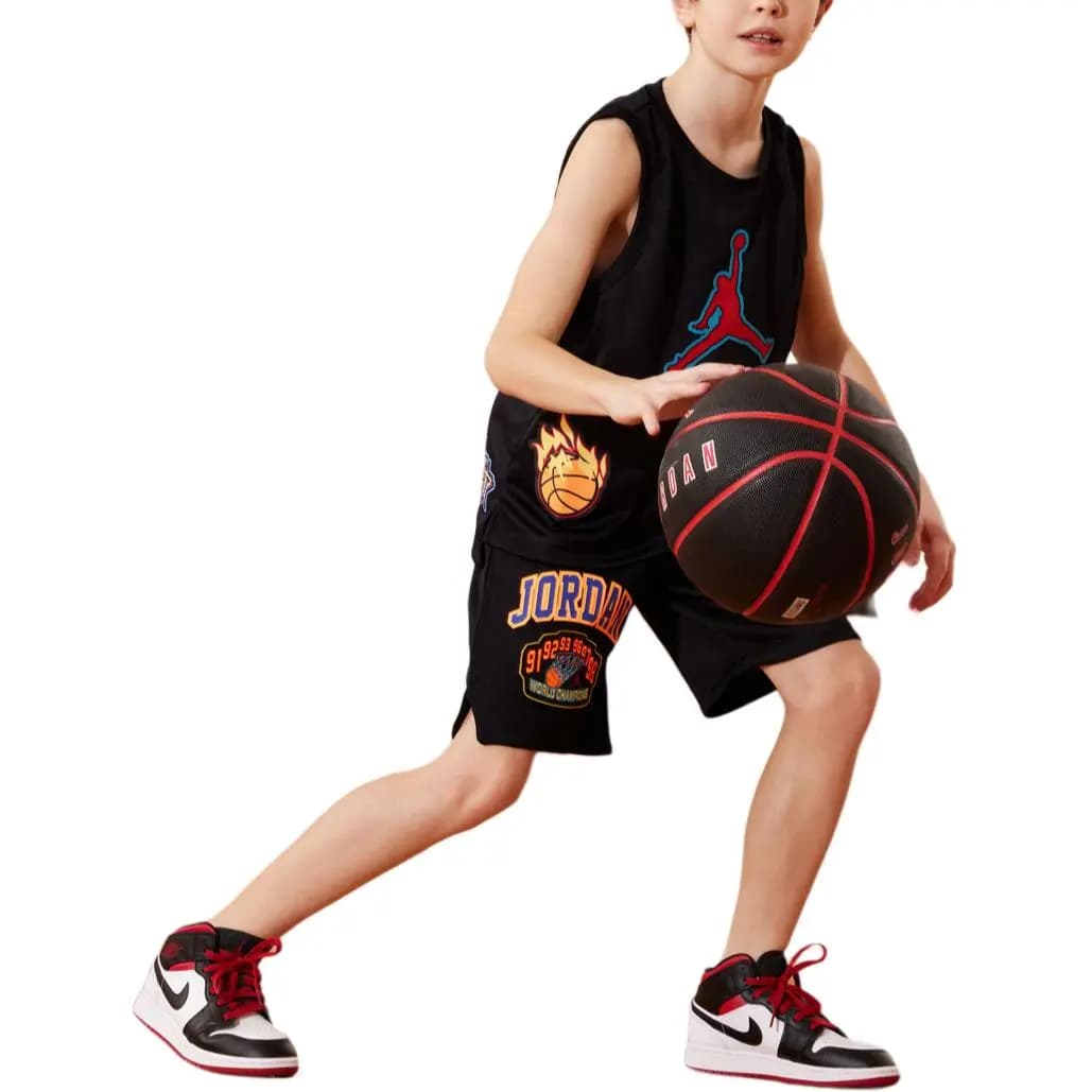 Jordan Vest Loose Comfortable Round Neck True Black Youth 4