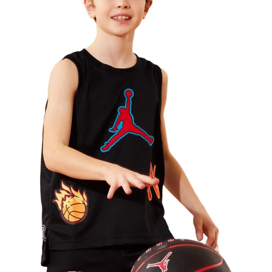Jordan Vest Loose Comfortable Round Neck True Black Youth 3