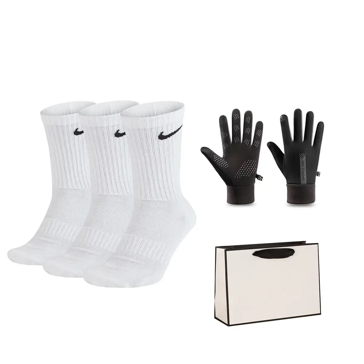 Nike Sports Life Series Unisex Corab Dəsti 3-lü Ağ 2