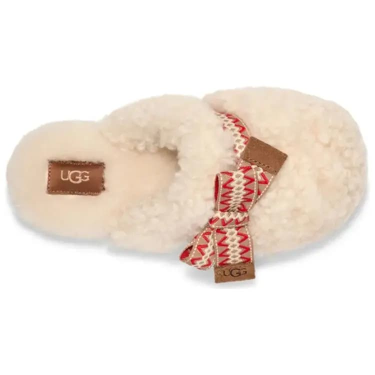 UGG Slip-Resistant Wrap-toe Slippers Women's Natural White 4