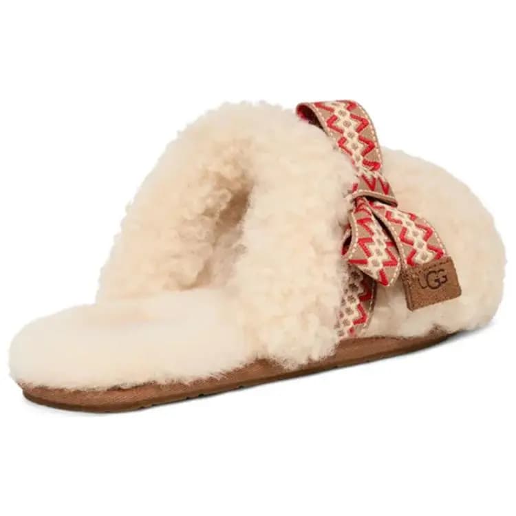 UGG Slip-Resistant Wrap-toe Slippers Women's Natural White 3