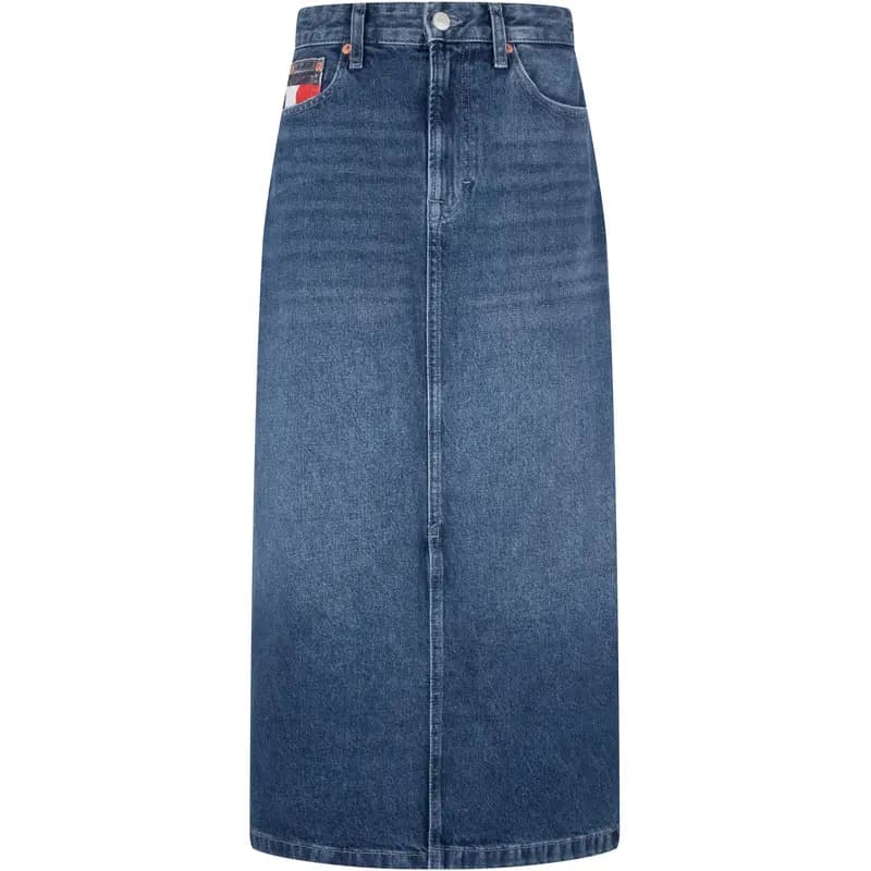 Tommy Hilfiger Denim Qadın Midi Ətək Mavi