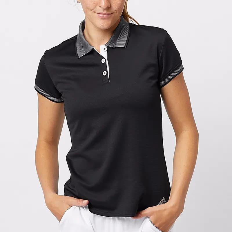 adidas CLUB Qadın Polo Köynəyi Qara 3