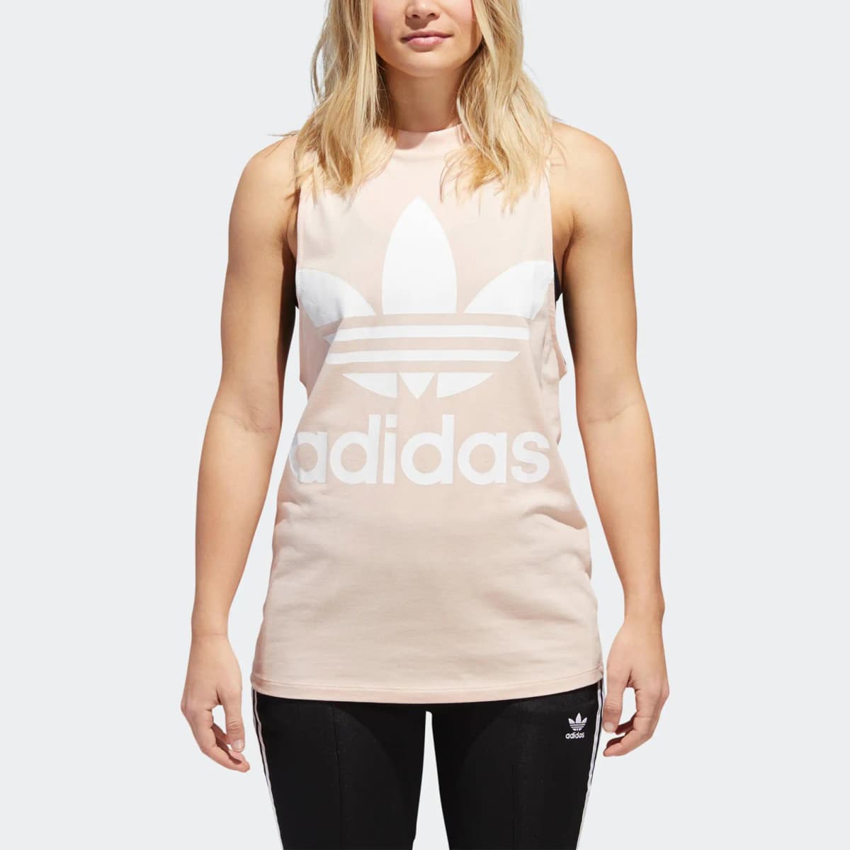 adidas Originals Trefoil Qolsuz İdman Köynəyi Qadın Çəhrayı 3