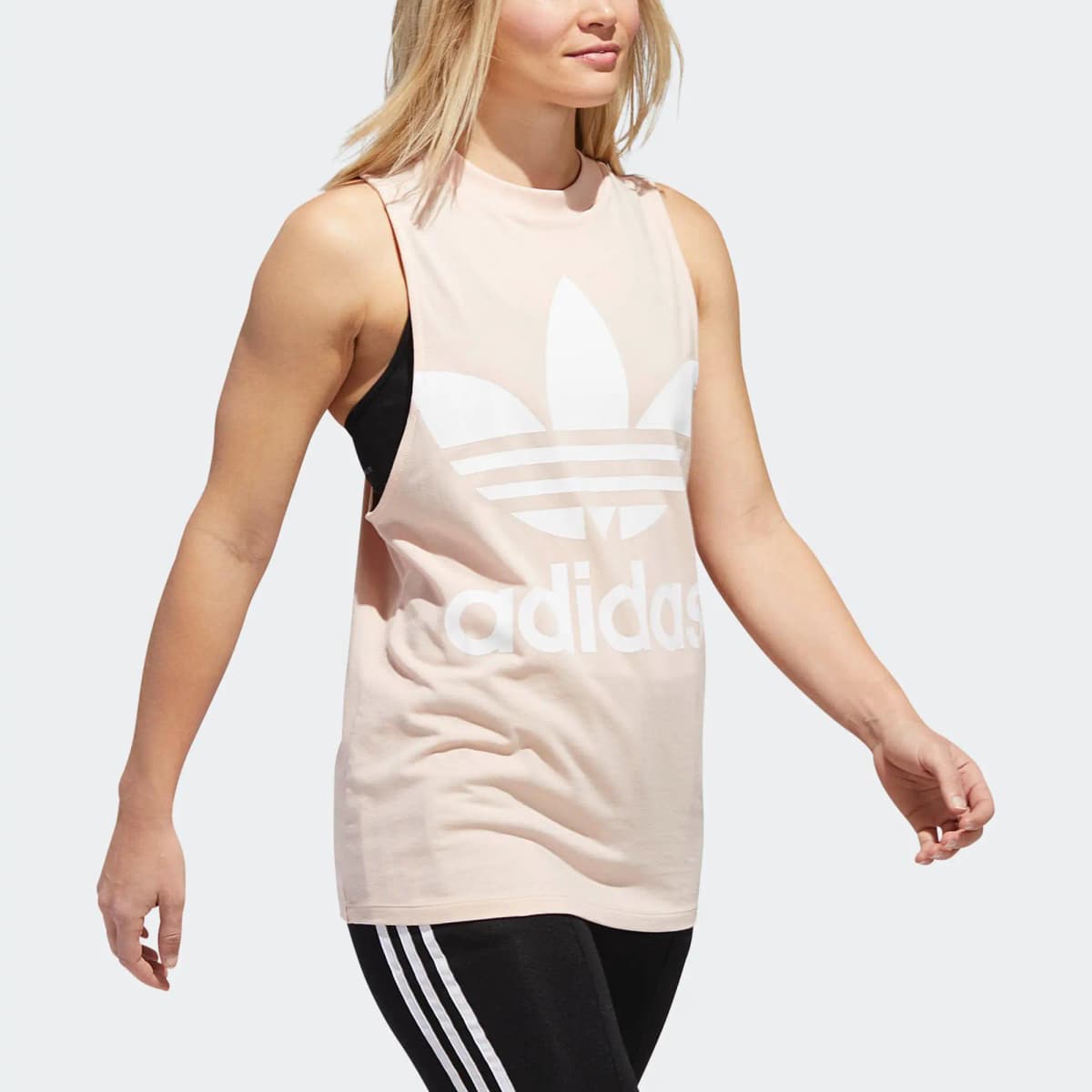 adidas Originals Trefoil Qolsuz İdman Köynəyi Qadın Çəhrayı 5