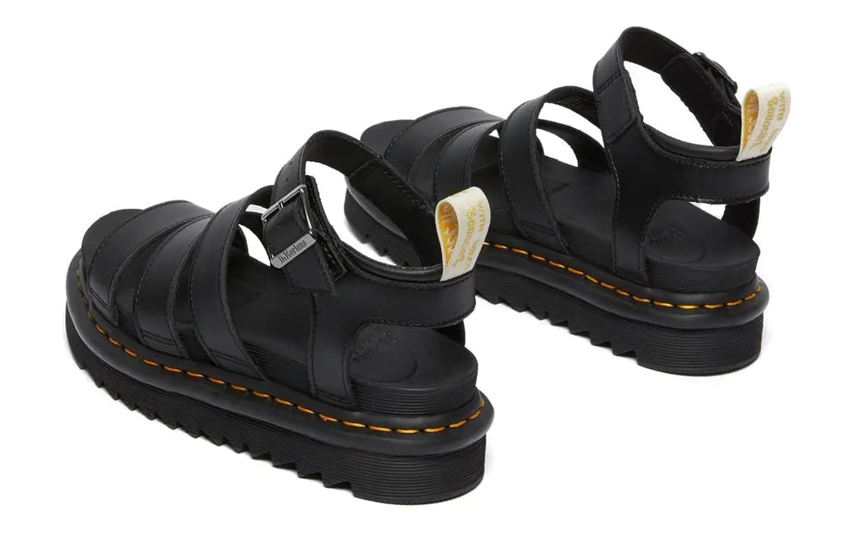 Dr.Martens Blaire Qadın Platforma Sandallar Qara 5