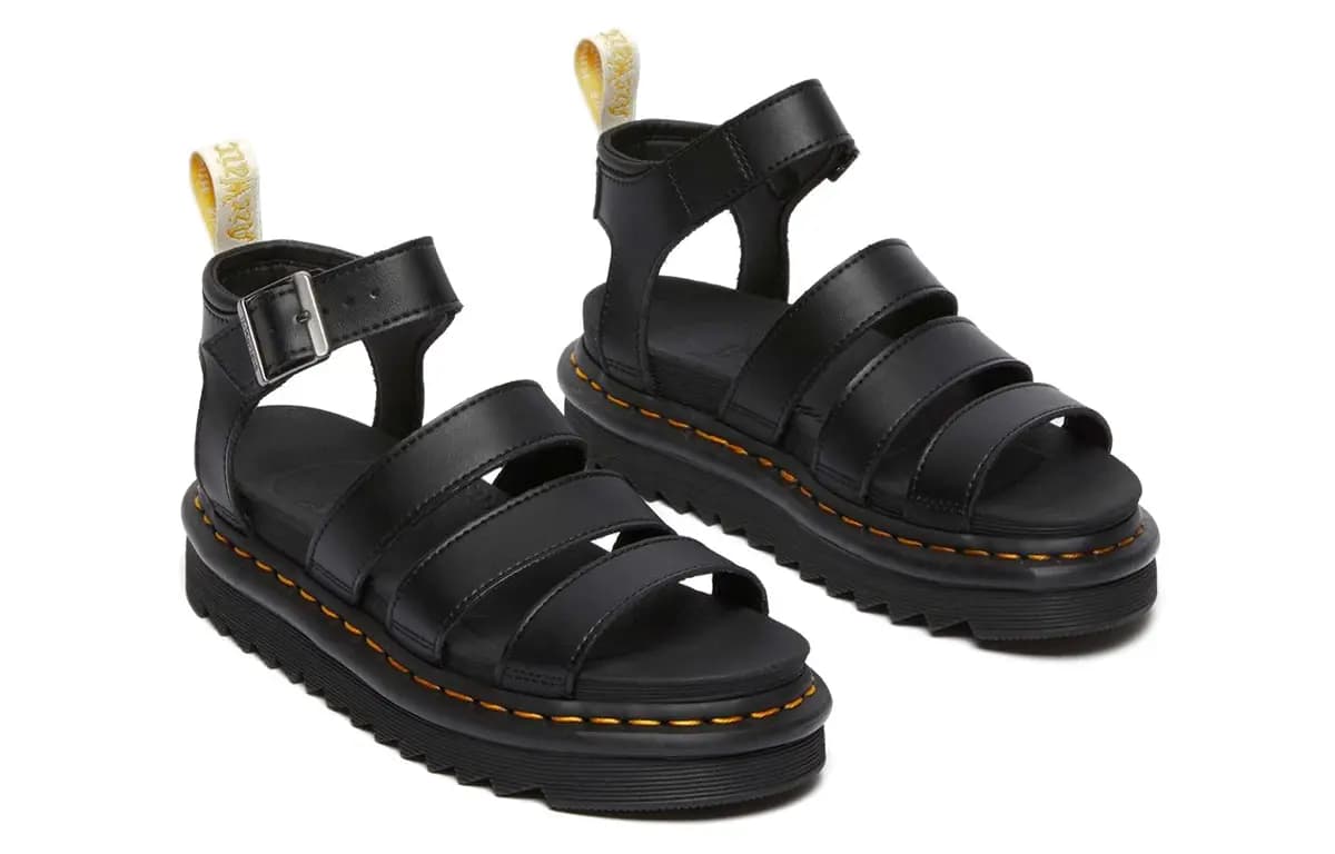 Dr.Martens Blaire Qadın Platforma Sandallar Qara 4