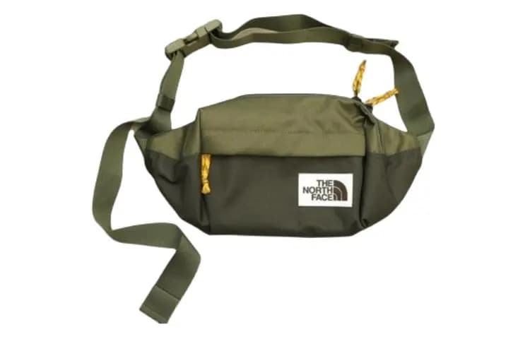 THE NORTH FACE 4L Fanny Pack Outdoor Bag Fabric Army Green Unisex 3