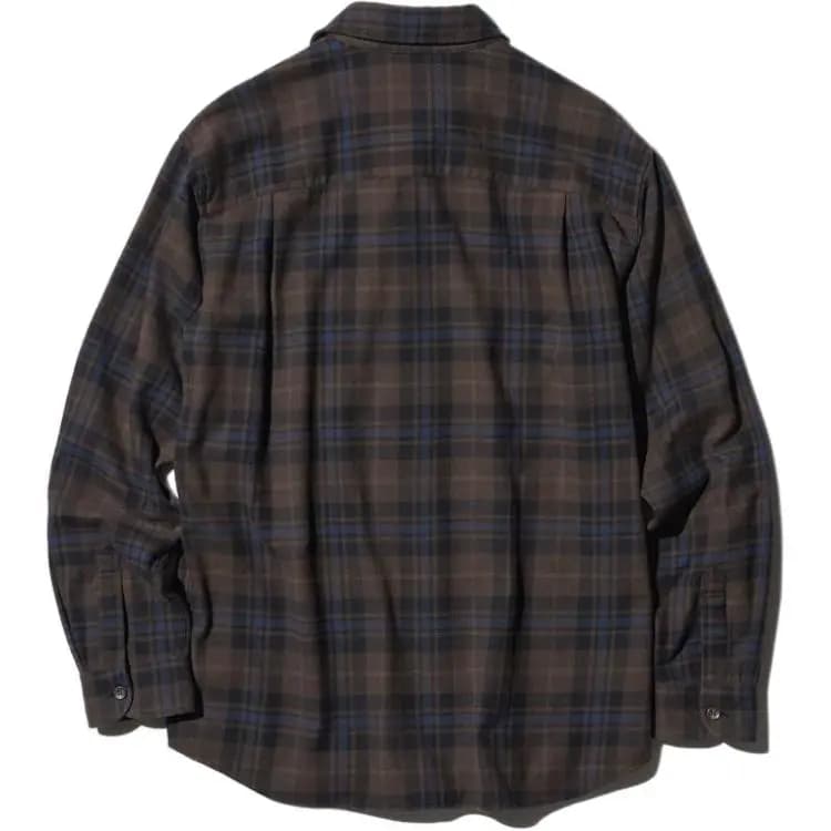 UNIQLO Check Lapel Kişi Köynəyi Tünd Qəhvəyi 2