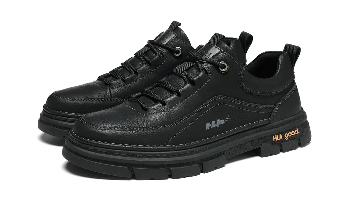 HLA Synthetic Leather Fashion Comfort Casual Versatile Work Boots Men's 2
