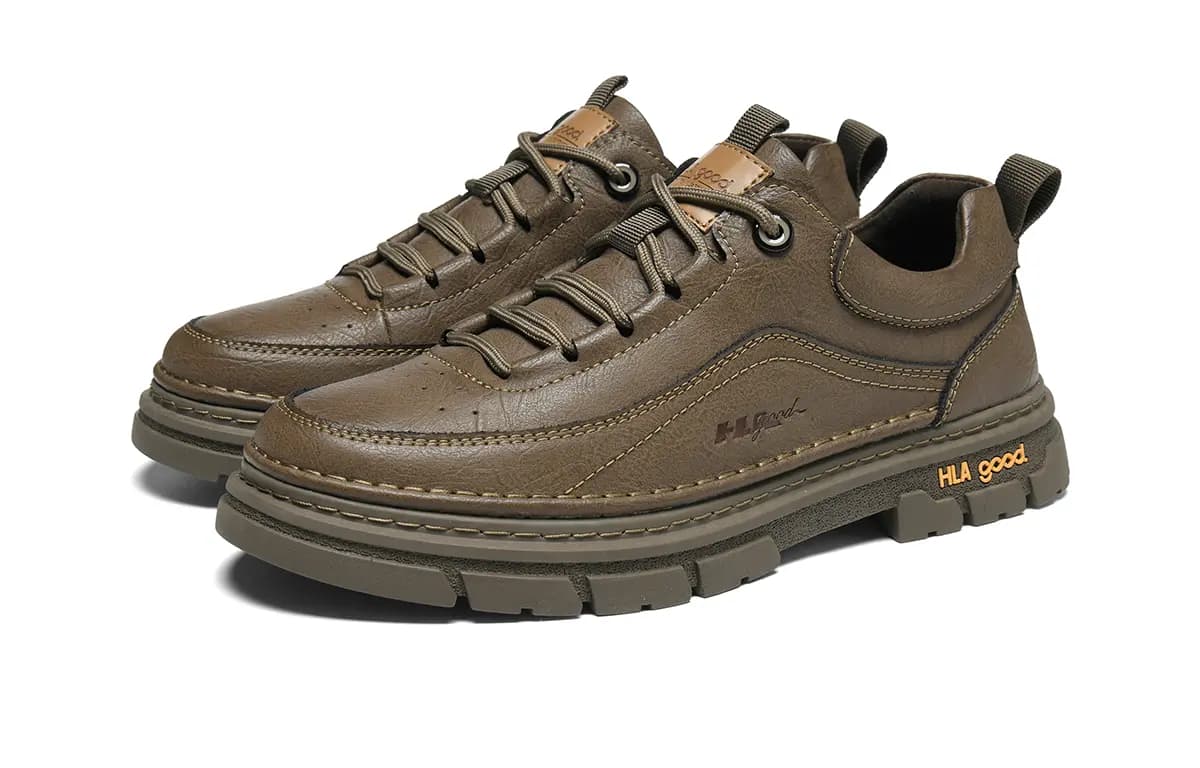 HLA Synthetic Leather Fashion Comfort Casual Versatile Work Boots Men's 7