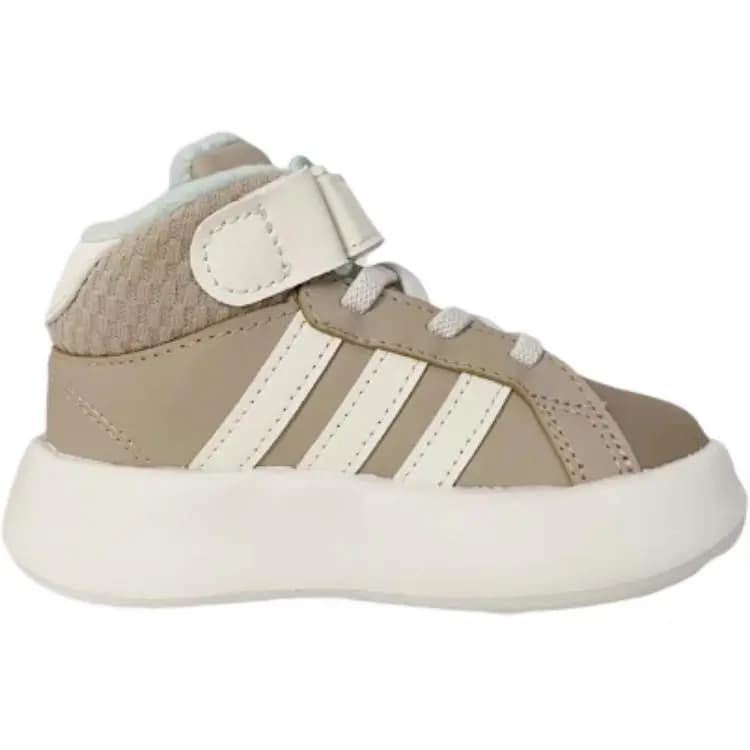 Adidas GRAND COURT Anti-Slip Wear-Resistant High-Top Toddler Shoes Brown Infant And Toddler 2