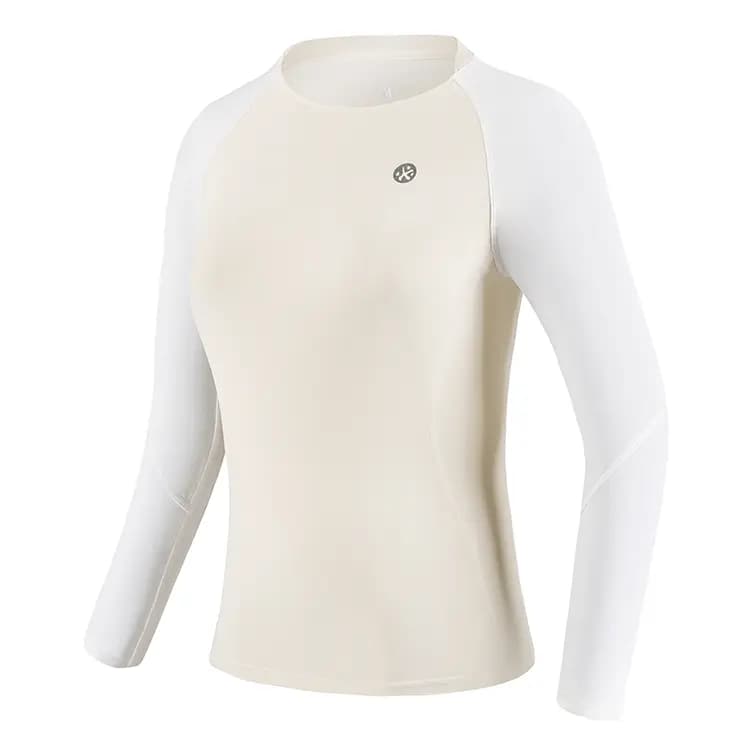 BMAI Fitness Clothing Women's Light Khaki/Dark Beige White
