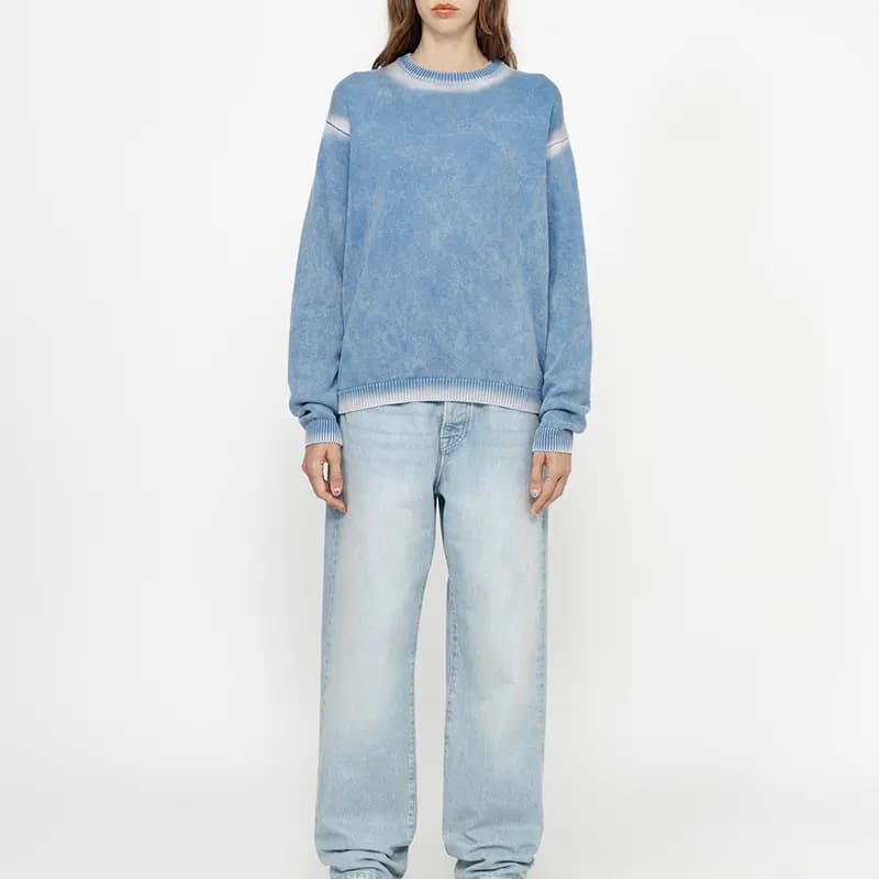 Stussy Faded Cotton Knit Crew 7
