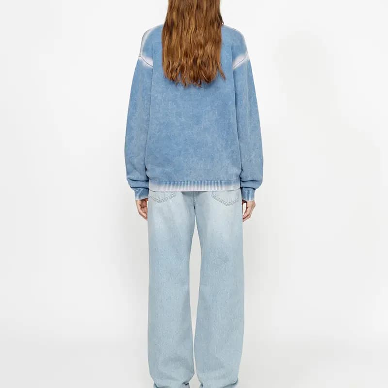 Stussy Faded Cotton Knit Crew 8