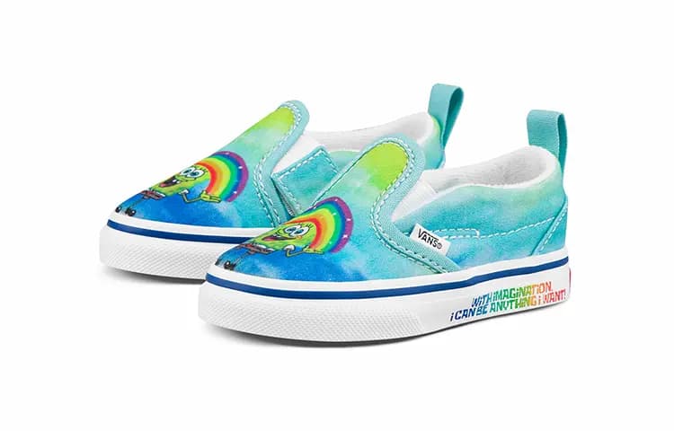 Vans Slip-On SpongeBob SquarePants X Velcro Uşaq Ayaqqabısı 3