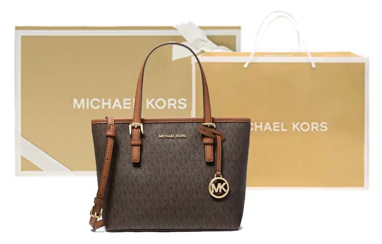 MICHAEL KORS  MK Jet Set Travel Logo  Tote 7