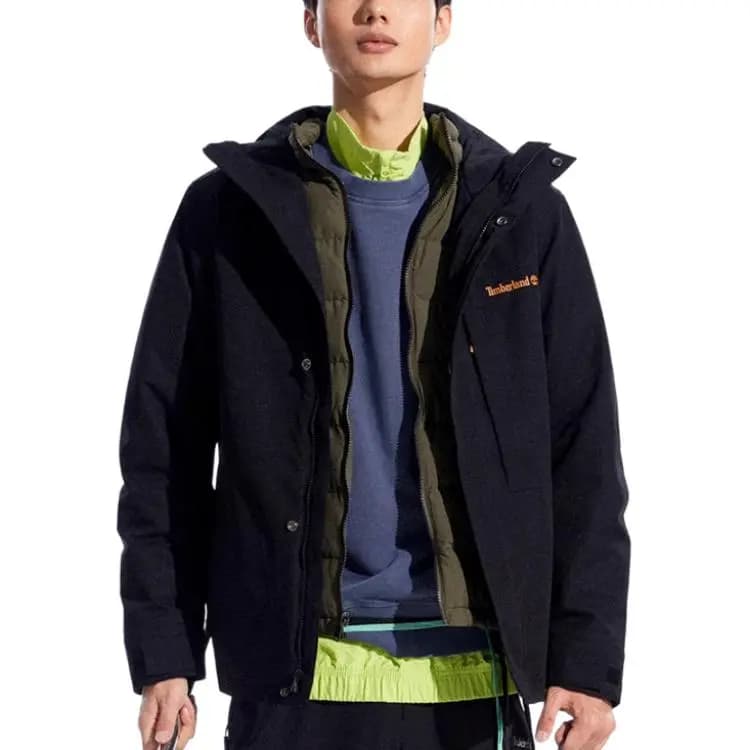 Timberland 3-in-1 Waterproof Warm Down Liner Jacket Men's Black 6