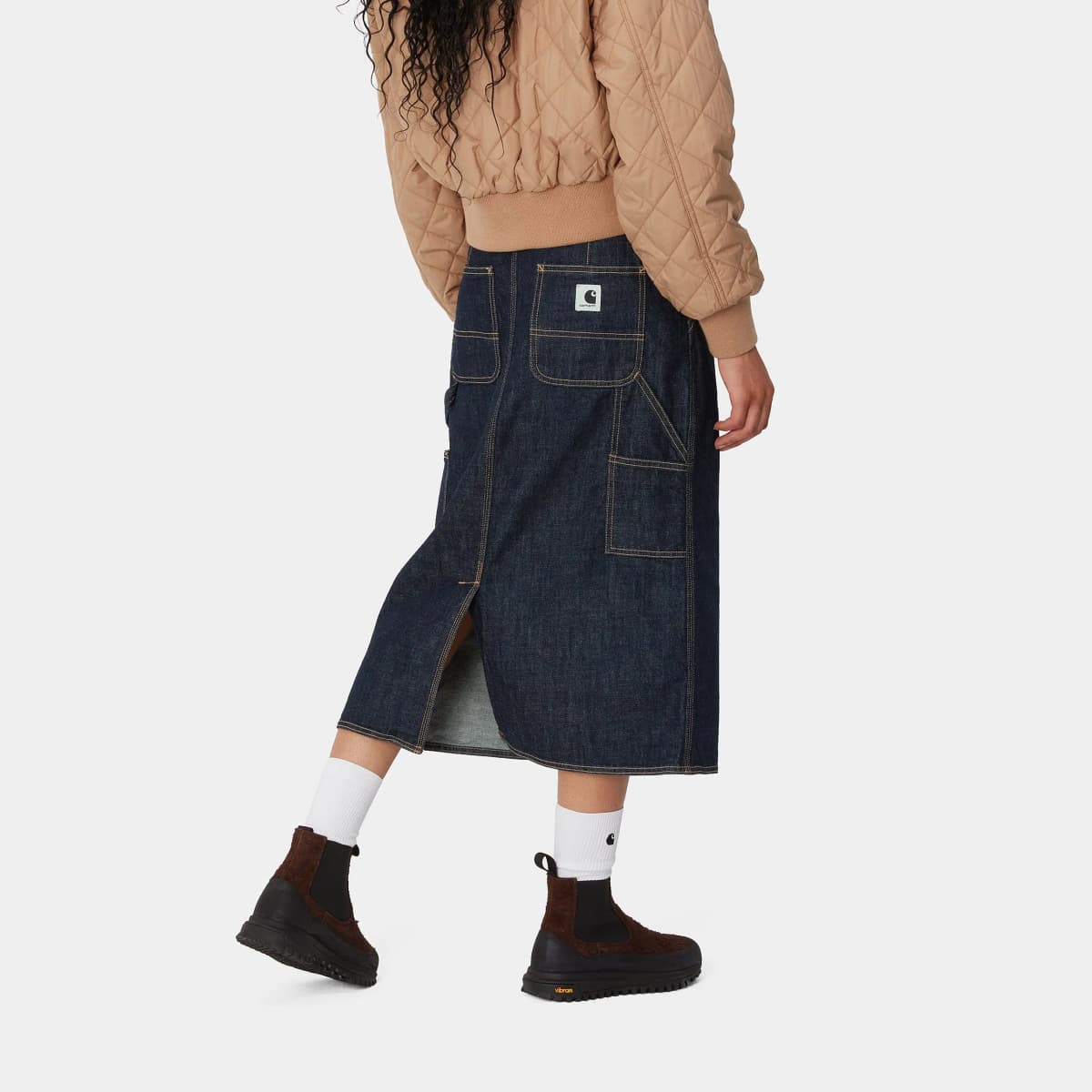 Carhartt WIP Single Knee Ətək 'Blue Rinsed' 5