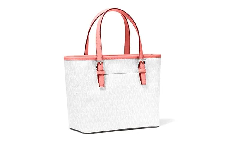 MICHAEL KORS Jet Set Mini Çanta Qadın Ağ/Çəhrayı 3