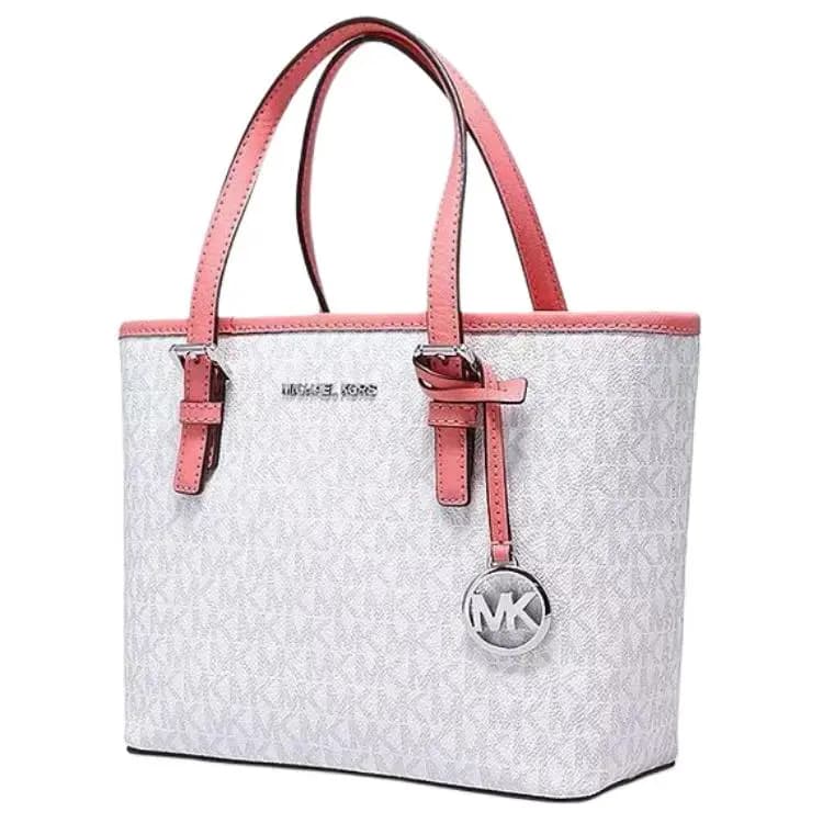 MICHAEL KORS Jet Set Mini Çanta Qadın Ağ/Çəhrayı 4