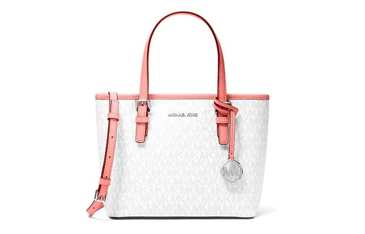 MICHAEL KORS Jet Set Mini Çanta Qadın Ağ/Çəhrayı