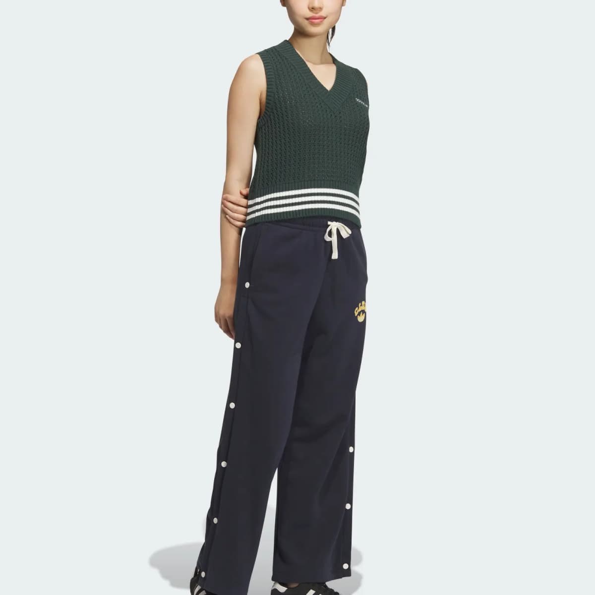 adidas originals FW24 KNIT VEST Qadın Jileti Mineral Yaşıl 3