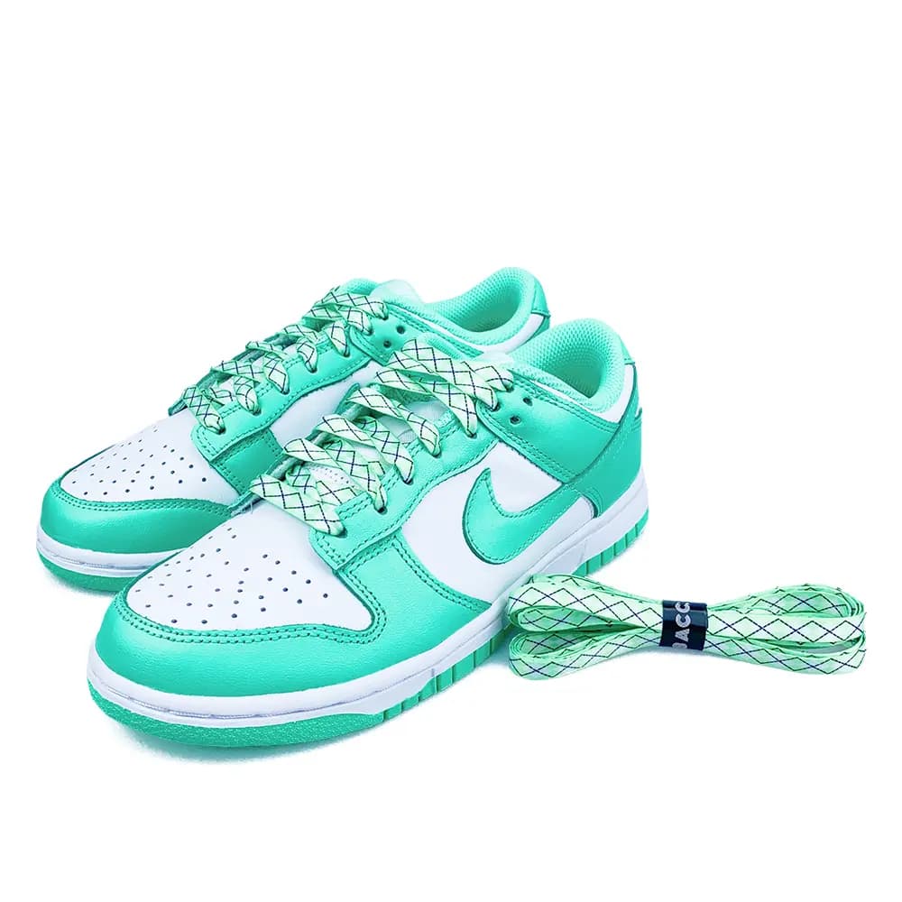 US8ACC Preppy Plaid Campus JK Green Purple Orange Blue Pink Grid Shoelaces 5-Pack Unisex Macaron Carolina Blue Laser Orange Color Block 5