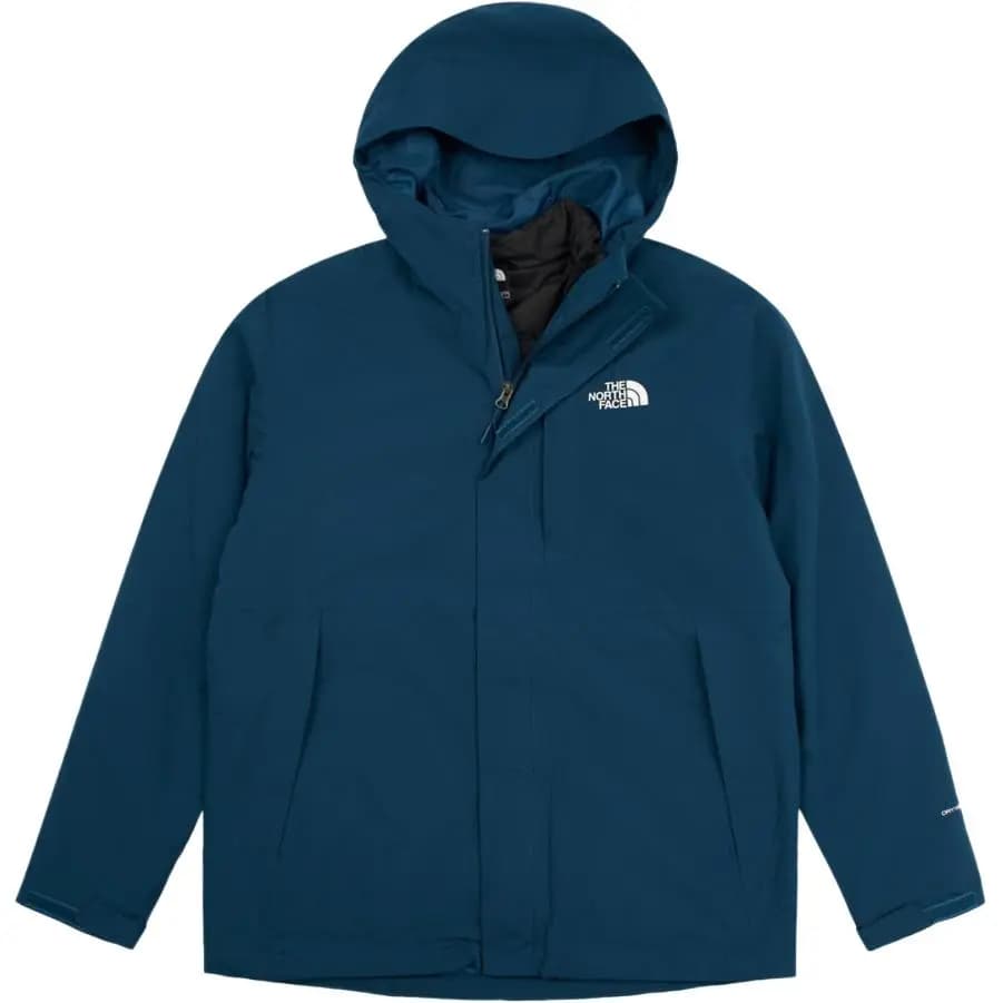 THE NORTH FACE Solid Color Letter Logo Hooded Zip-Up Long Sleeve Waterproof Windbreaker Jacket Men's Blue
