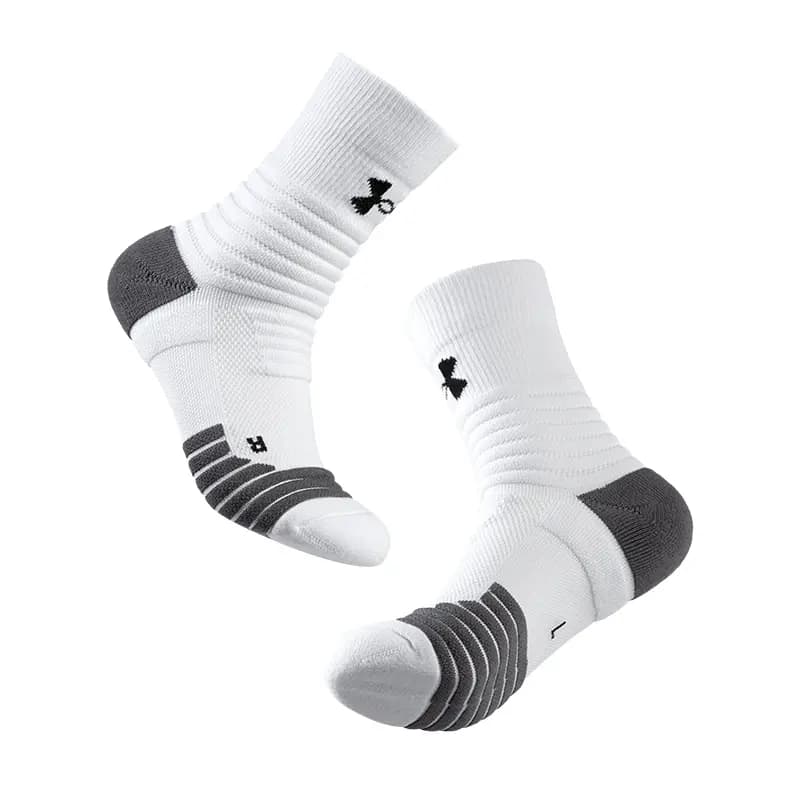 Under Armour Orta Uzunluqda Corab Unisex Ağ/Boz 3