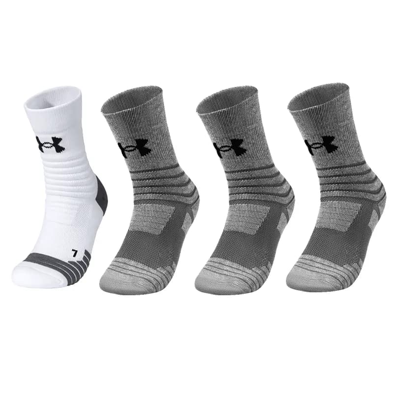 Under Armour Orta Uzunluqda Corab Unisex Ağ/Boz 17