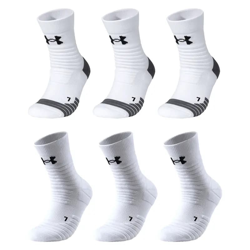 Under Armour Orta Uzunluqda Corab Unisex Ağ/Boz 18