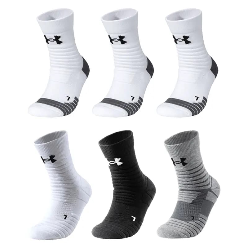 Under Armour Orta Uzunluqda Corab Unisex Ağ/Boz 20