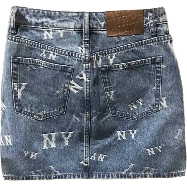 MLB Fashion Comfortable Versatile Denim Skirt Women's Blue 2