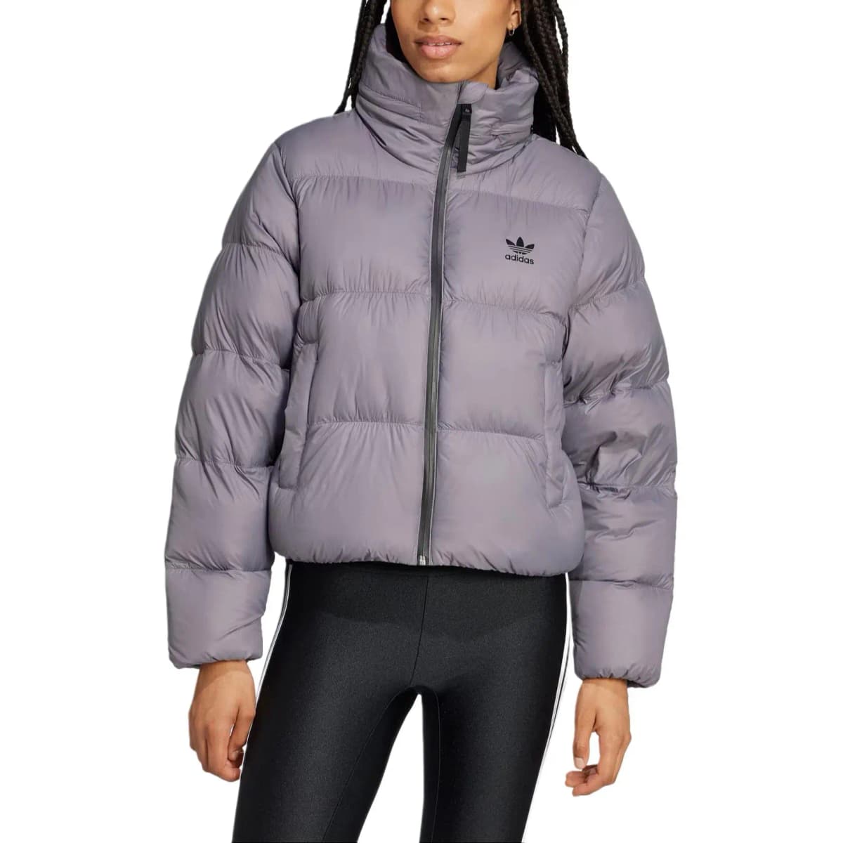 Adidas Originals Regen FW24 CROP Qadın Puffer Pencəyi Boz 2