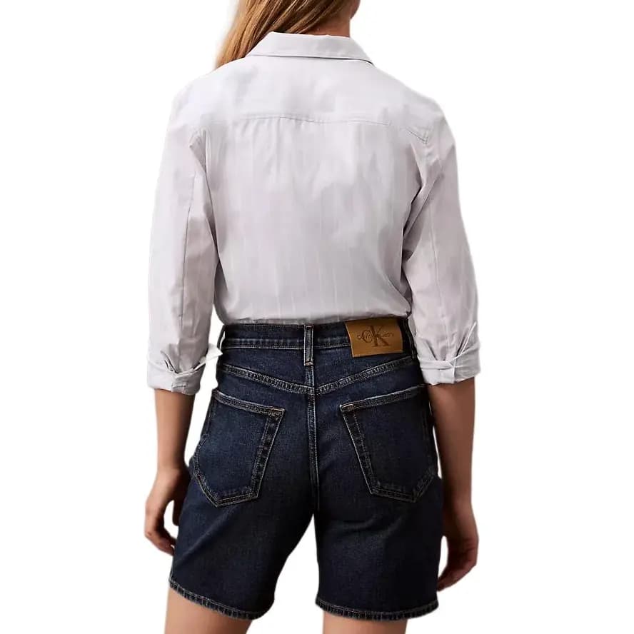 CALVIN KLEIN Qadın Denim Şortu Göy 2