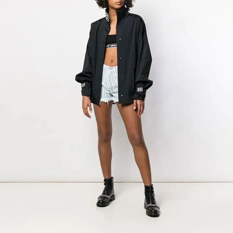 OFF-WHITE SS21 Denim Shorts Women's Light Blue 2