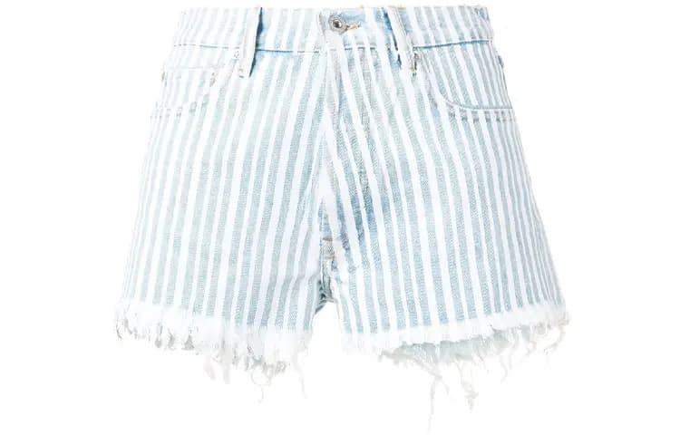 OFF-WHITE SS21 Qadın Denim Şort Açıq Mavi