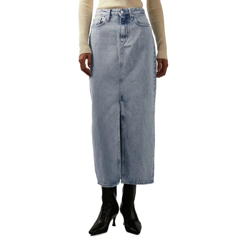 CALVIN KLEIN Qadın Cins Ətəyi Açıq Mavi 4