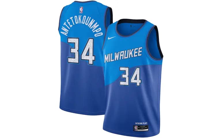 Nike NBA SW Swingman Milwaukee Bucks Giannis Antetokounmpo Kişi Basketbol Forması Mavi 3