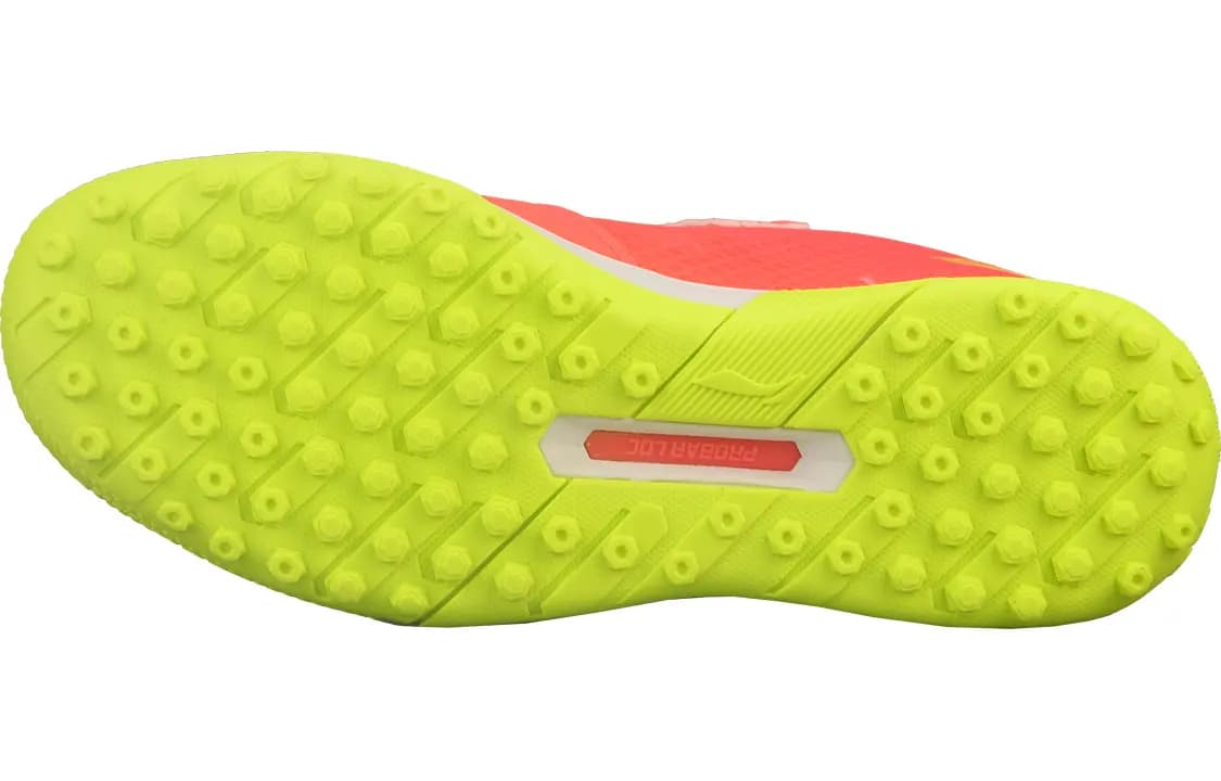 LiNing Iron Abrasion-Resistant Cushioning Low-Top Kids' Soccer Shoes Fluorescent Red Kids' 5