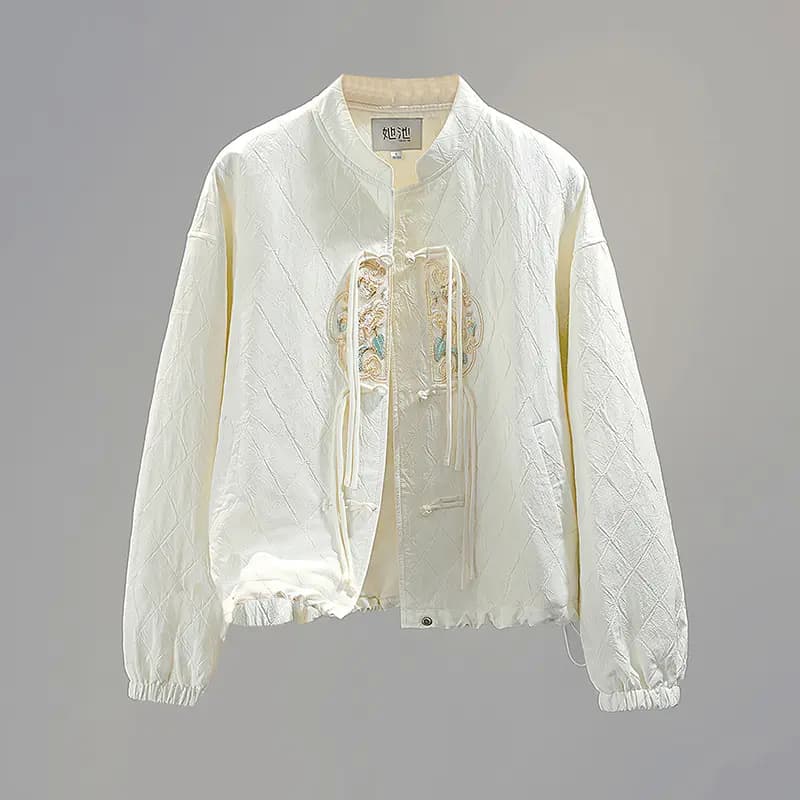 ShePool Çin Üslubu Nakışlı Qadın Jileti Off-White 3