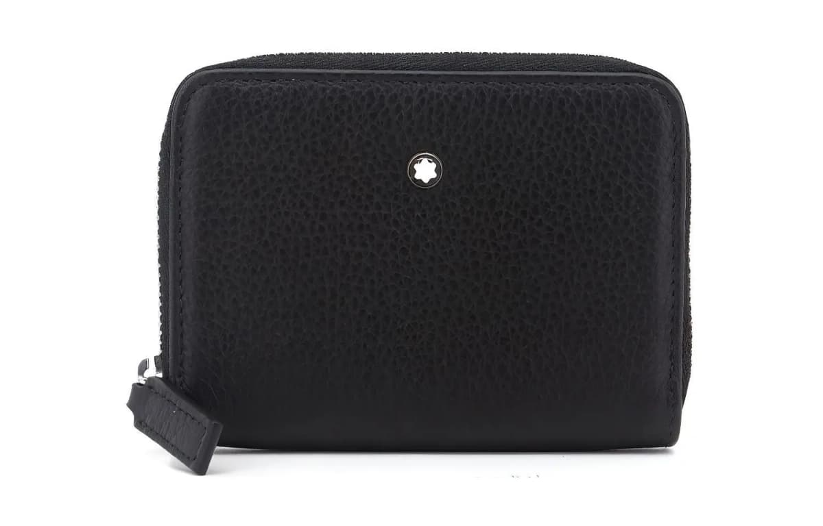 Montblanc Meisterstück Series Grain Calfskin Zipper Coin Purse Men's Black