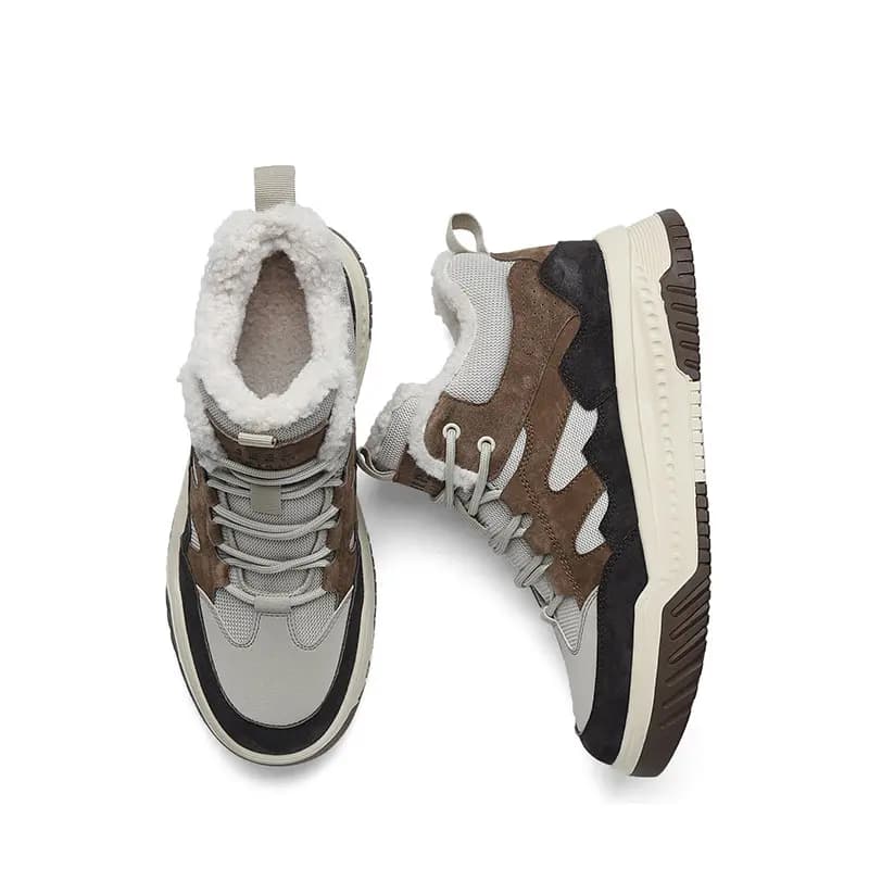 JEEP SPIRIT Warm Wear-Resistant Anti-Slip Black Myth Wukong Retro American Fleece-Lined Thick Fur Casual Northeast Outdoor -40°C Cold-Resistant Thick Sole Mid-Calf Snow Boots Men's 13