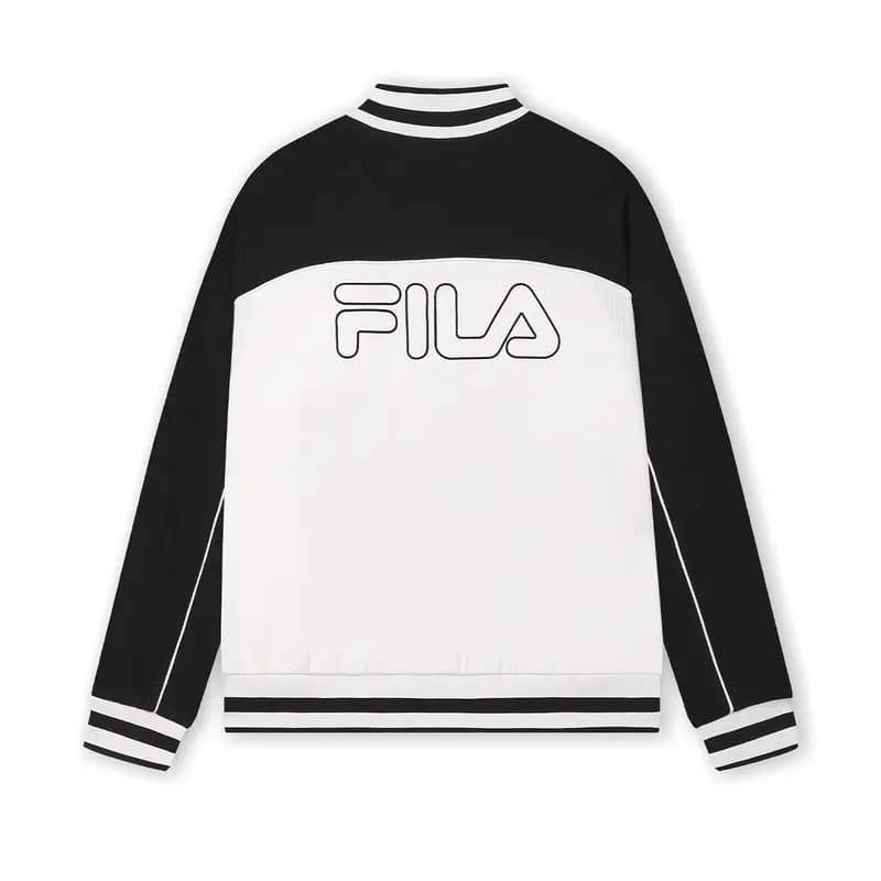 FILA Fashion Simple Warm Baseball Jacket Women's Standard White 2