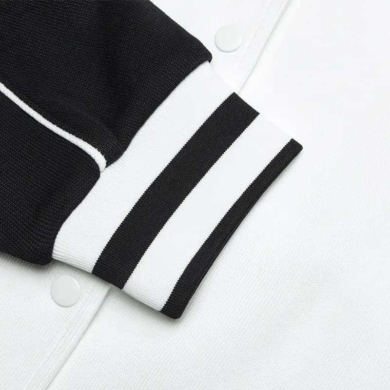 FILA Fashion Simple Warm Baseball Jacket Women's Standard White 7