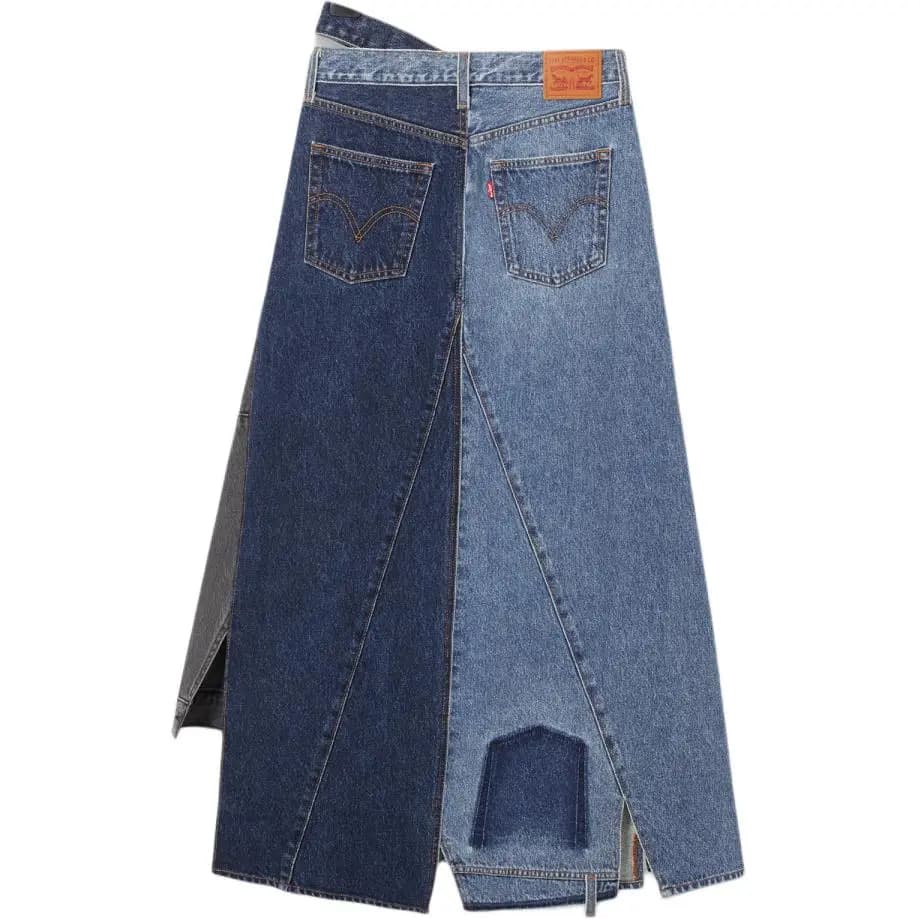 Levi’s Denim Long Skirts Women's Medium Blue/Light Blue/Gray 2