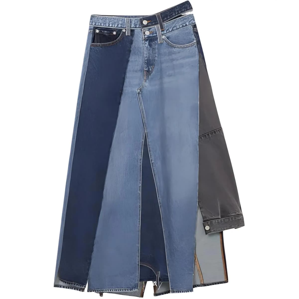 Levi’s Denim Uzun Ətək Qadın Mavi/Boz