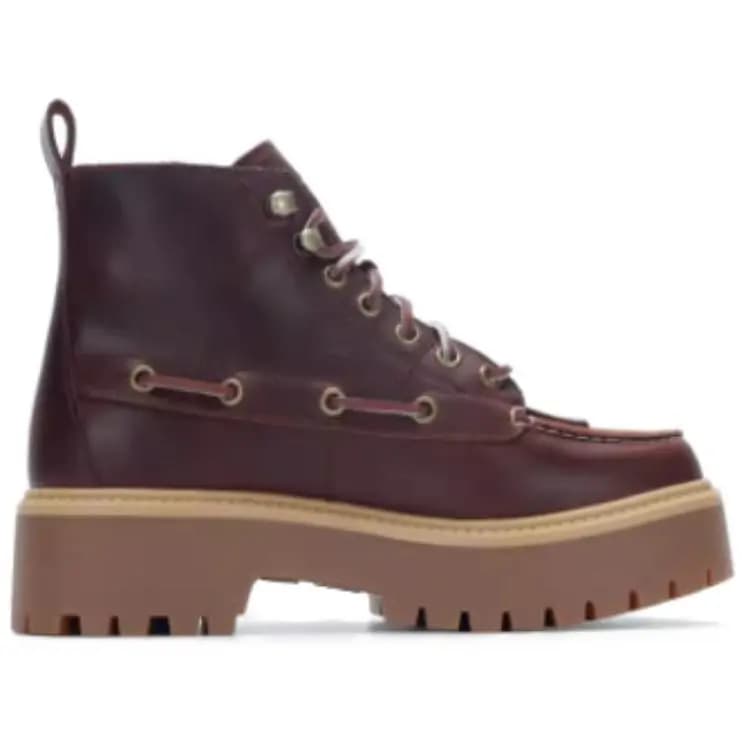 Timberland Short Martin Boot Women's Red Brown 2