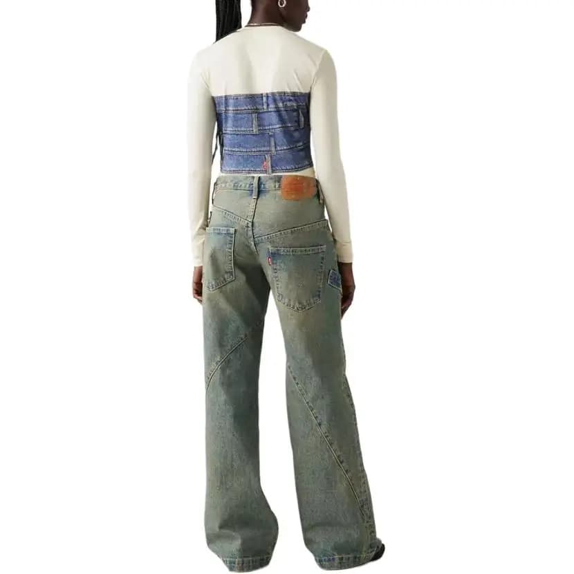 Andersson Bell X Levis Qadın Cins Şalvar Açıq Mavi 5